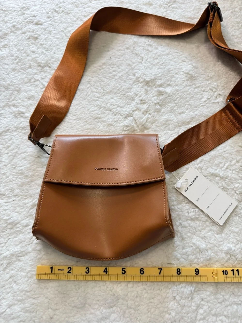 Tan Crossbody Saddle Bag